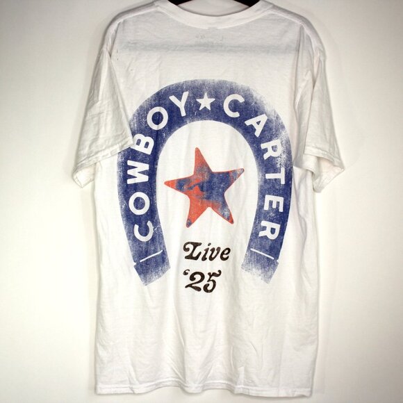 Beyonce Mens Large Cowboy Carter Concert 2025 Tour Tee T-Shirt NEW F1270 - Picture 7 of 8